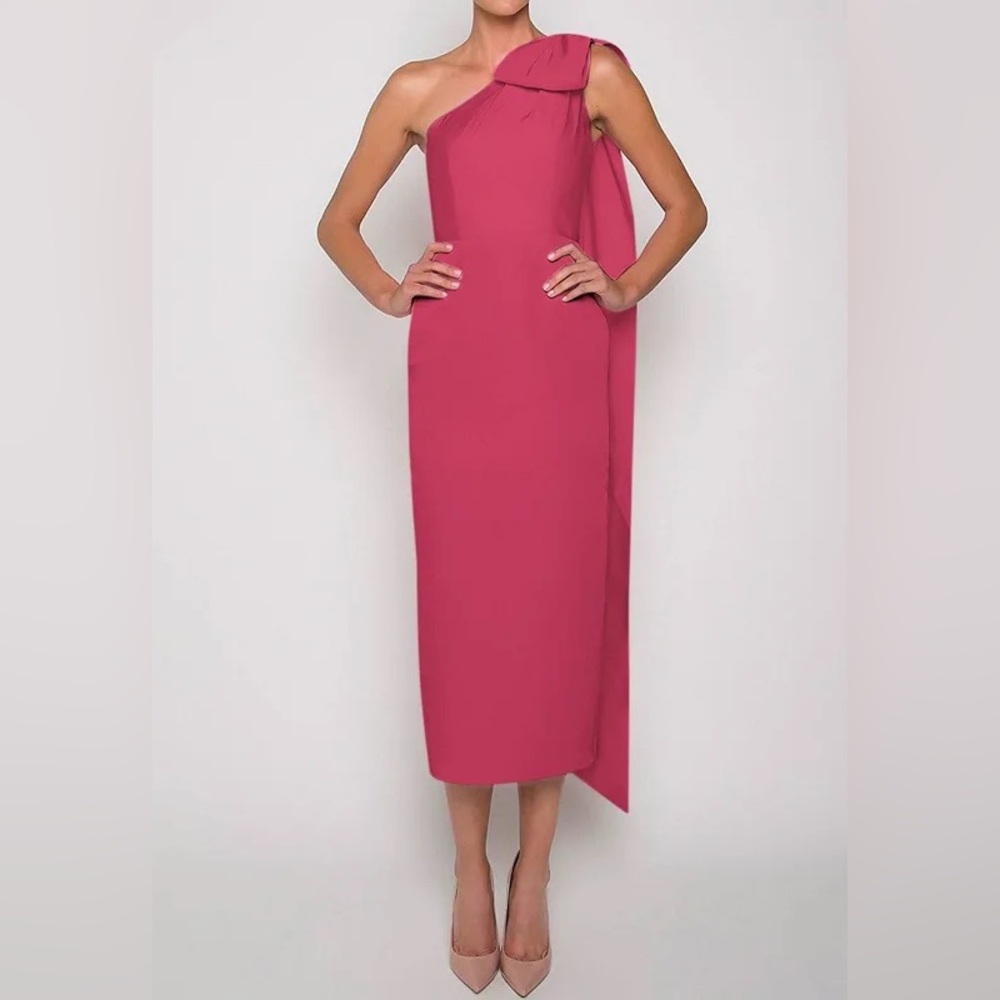 Alexia Maria - Anne Silk Faille Midi Dress